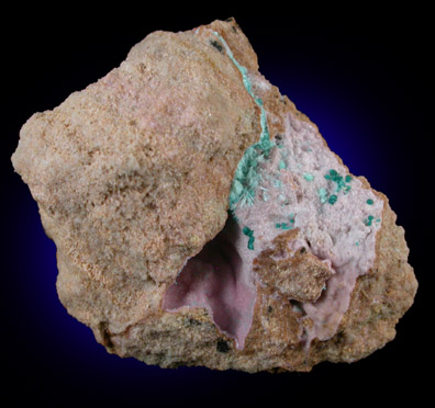 Smithsonite with Malachite from Apex Mine, St. George, Utah