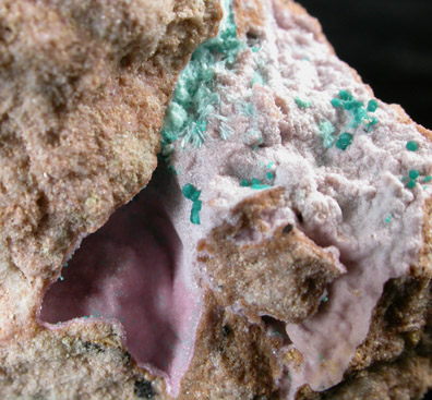 Smithsonite with Malachite from Apex Mine, St. George, Utah