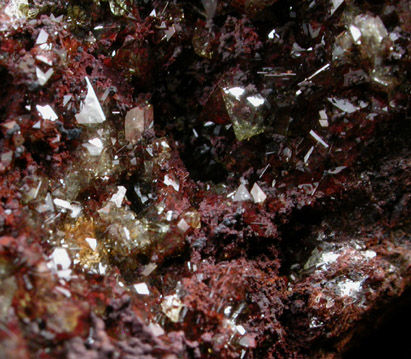 Adamite and Goethite from Mina Ojuela, Mapimi, Durango, Mexico