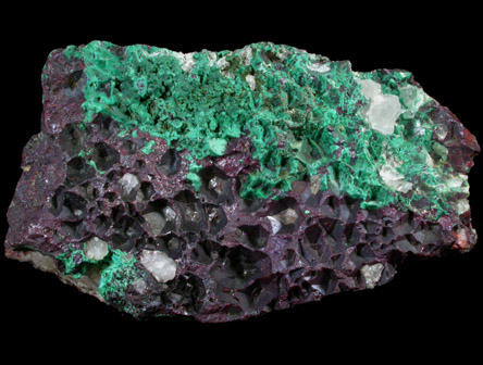 Cuprite and Malachite from Battle Mountain District, Lander County, Nevada