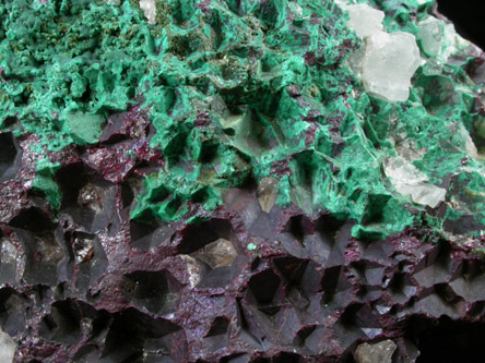 Cuprite and Malachite from Battle Mountain District, Lander County, Nevada