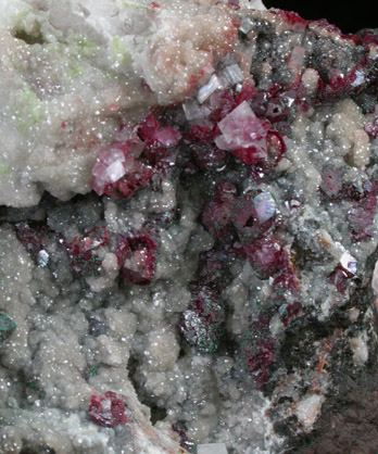 Cuprite with Malachite, Dolomite, Duftite from Tsumeb Mine, Otavi-Bergland District, Oshikoto, Namibia (Type Locality for Duftite)