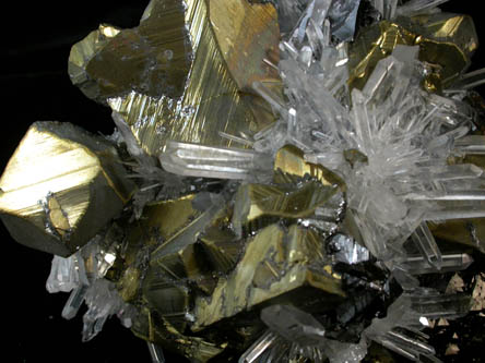 Chalcopyrite, Sphalerite, Quartz from Huaron District, Cerro de Pasco Province, Pasco Department, Peru