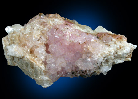 Quartz var. Rose Quartz Crystals from Rose Quartz Locality, Plumbago Mountain, Oxford County, Maine