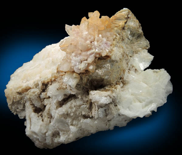 Quartz var. Rose Quartz Crystals from Rose Quartz Locality, Plumbago Mountain, Newry, Oxford County, Maine