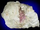 Quartz var. Rose Quartz Crystals with Cookeite from Rose Quartz Locality, Plumbago Mountain, Oxford County, Maine