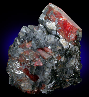 Bustamite in Galena from 2500' level, Zinc Mine, Broken Hill, New South Wales, Australia