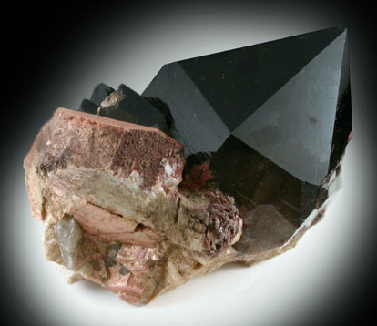 Quartz var. Smoky with Microcline from Castro Laboreiro, Portugal