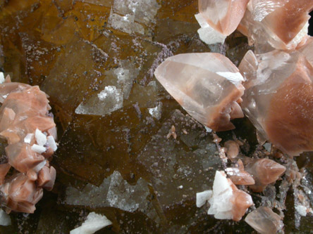 Fluorite with Calcite from Moscona Mine, Villabona District, Asturias, Spain