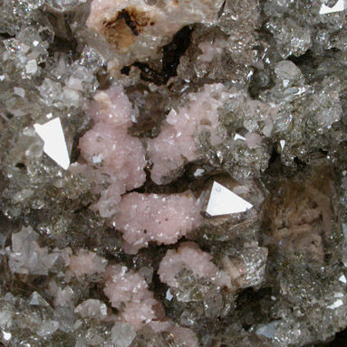 Quartz and Rhodonite from North Mine, 3200' level, Broken Hill, New South Wales, Australia