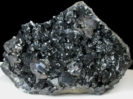 Bournonite on Tetrahedrite from La Oroya, Junin Province, Peru