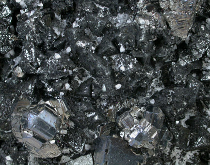 Bournonite on Tetrahedrite from La Oroya, Junin Province, Peru
