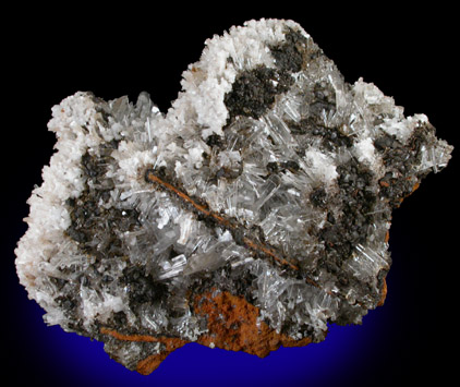 Dolomite on Hemimorphite from Mine Ojuela, Mapimi, Durango, Mexico