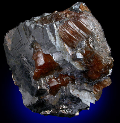 Bustamite in Galena from 2500' level, Zinc Mine, Broken Hill, New South Wales, Australia