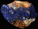 Azurite from Ahouli Mines, Aouli, 7 km northeast of Mibladen, Zeida-Aouli-Mibladen belt, Midelt Province, Morocco