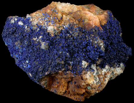 Azurite from Ahouli Mines, Aouli, 7 km northeast of Mibladen, Zeida-Aouli-Mibladen belt, Midelt Province, Morocco