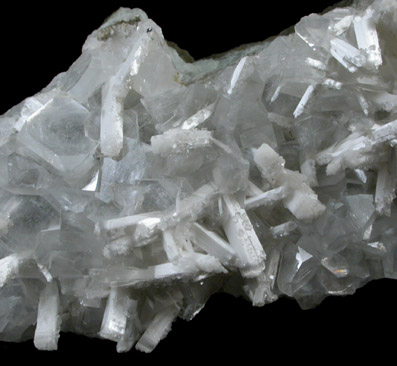 Mesolite on Apophyllite from Palabora Open Pit Mine, Phalaborwa Complex, Limpopo Province (formerly Transvaal), South Africa