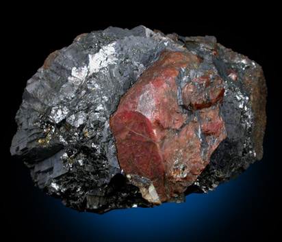 Rhodonite in Galena from North Mine, Broken Hill, New South Wales, Australia