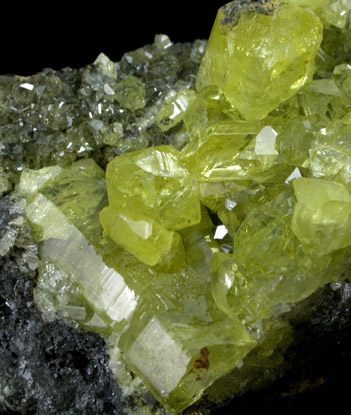 Anglesite on Galena from Touissit Mine, 21 km SSE of Oujda, Jerada Province, Oriental, Morocco