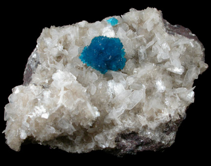 Cavansite on Stilbite from Wagholi Quarry, Maharashtra, India