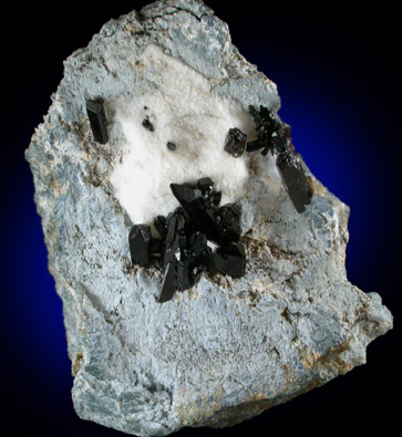 Neptunite and Natrolite from Benitoite Gem Mine, San Benito County, California