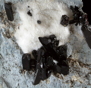 Neptunite and Natrolite from Benitoite Gem Mine, San Benito County, California