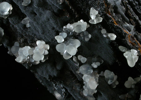 Smithsonite on smronadite from Proprietary Mine, Broken Hill, New South Wales, Australia