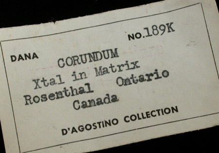 Corundum in Calcite from Rosenthal, Ontario, Canada