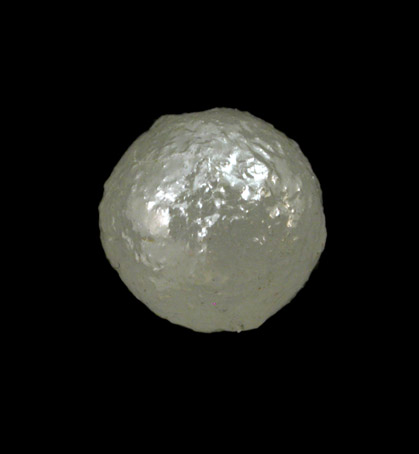Diamond (3.2 carat spherical crystal) from Mbuji-Mayi (Miba), 300 km east of Tshikapa, Democratic Republic of the Congo