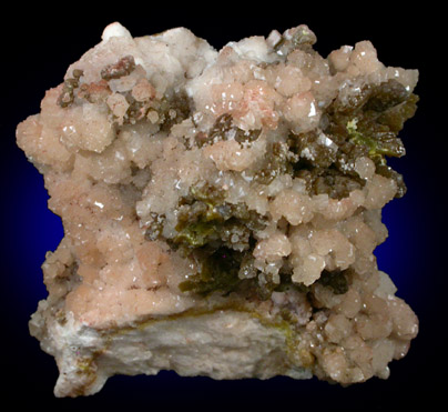 Pyromorphite with Calcite from San Jose, Chihuahua, Mexico