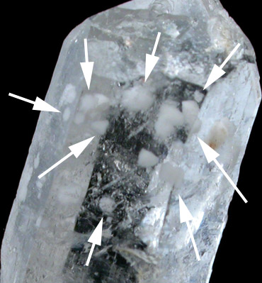 Quartz with Dickite inclusions from Magnet Cove, Hot Spring County, Arkansas