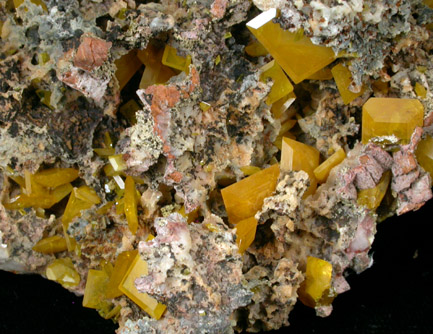 Wulfenite from Touissit Mine, 21 km SSE of Oujda, Jerada Province, Oriental, Morocco