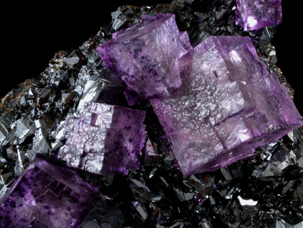 Fluorite on Sphalerite from Elmwood Mine, Carthage, Smith County, Tennessee