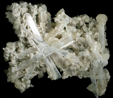 Celestine with Calcite from Maumee Stone Quarry, Lime City, Ohio