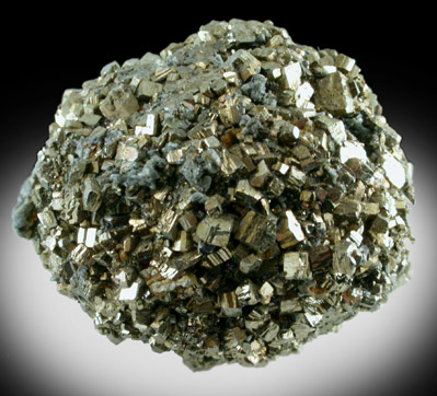 Pyrite (spherical cluster) from ZCA Pierrepont Mine, Pierrepont, St. Lawrence County, New York