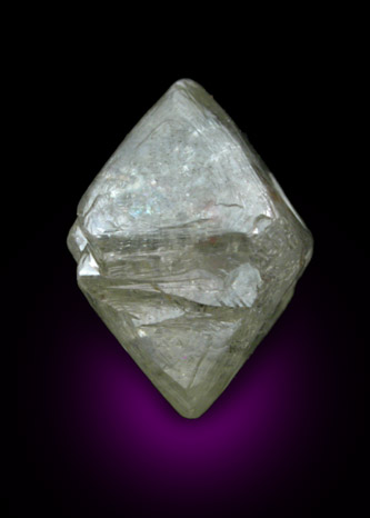 Diamond (2.32 carat twin crystals) from Northern Cape Province, South Africa