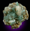 Stilbite (rare green crystals) with Heulandite from Prospect Park Quarry, Prospect Park, Passaic County, New Jersey