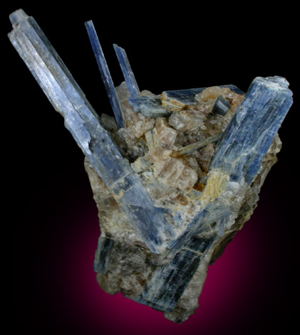 Kyanite in Quartz from Barra do Salinas, Coronel Murta, Minas Gerais, Brazil