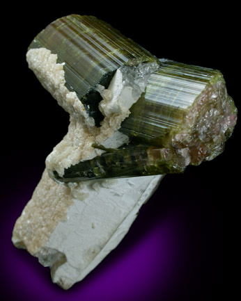 Elbaite Tourmaline on Quartz from Minas Gerais, Brazil