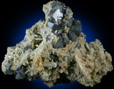 Galena, Fluorite, Quartz, Pyrrhotite from Dalnegorsk, Primorskiy Kray, Russia