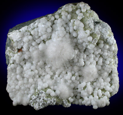 Okenite on Gyrolite from Pune District, Maharashtra, India