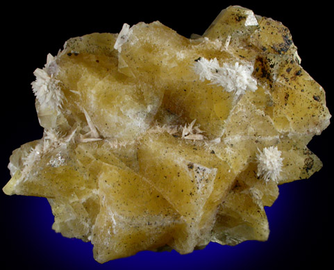 Fluorite with Calcite and Chalcopyrite from Minerva #1 Mine, Cave-in-Rock District, Hardin County, Illinois