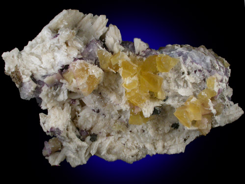 Barite, Fluorite, Calcite, Sphalerite from Minerva #1 Mine, Cave-in-Rock District, Hardin County, Illinois