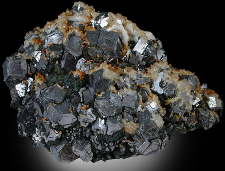 Galena with Quartz, Barite, Calcite from Huanzala Mine, Huallanca District, Huanuco Department, Peru