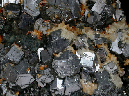 Galena with Quartz, Barite, Calcite from Huanzala Mine, Huallanca District, Huanuco Department, Peru