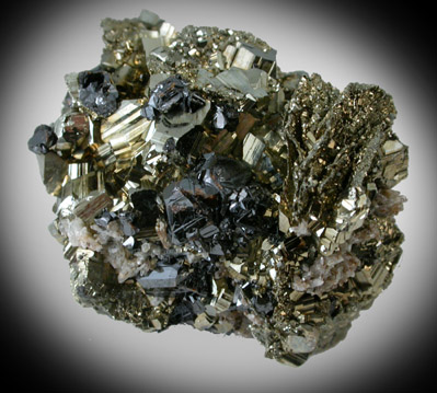 Pyrite pseudomorphs after Pyrrhotite from Noche Buena Mine, Mazapil, Zacatecas, Mexico