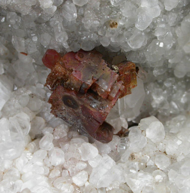 Chabazite on Calcite from New Street Quarry, Paterson, Passaic County, New Jersey