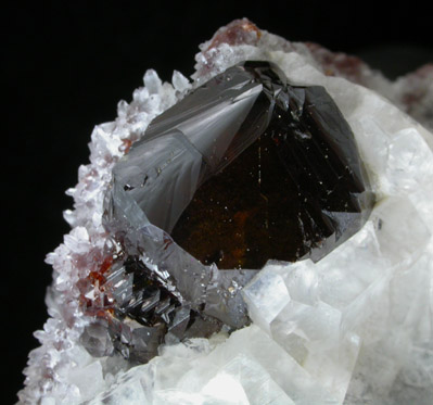 Sphalerite, Calcite, Quartz from Shuikoushan Mine, Hunan Province, China