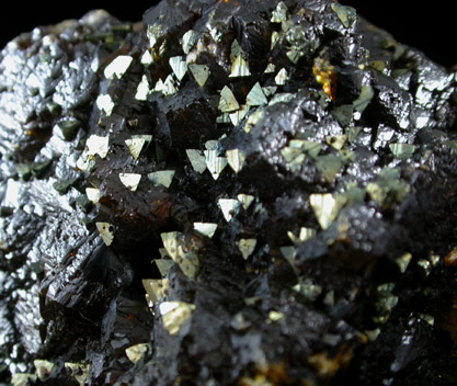 Chalcopyrite on Sphalerite from Tri-State Lead-Zinc Mining District, near Joplin, Jasper County, Missouri