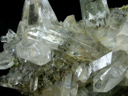 Quartz with Epidote inclusions from Calumet Mine, 12 km NNE of Salida, Chaffee County, Colorado